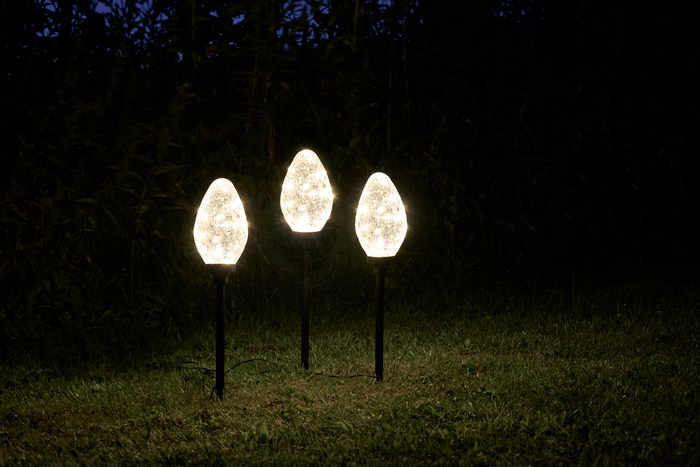 Lanterner 3 x 20 LED varm hvit 3-pk.